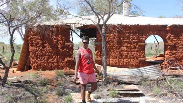 Adam Jeffries exploring the ruins