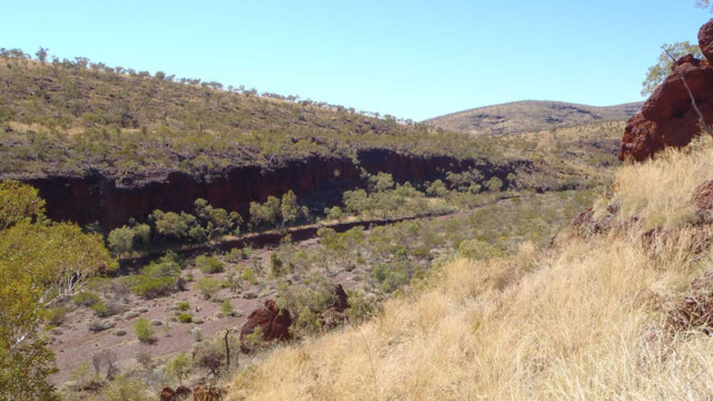 View east across Ganjingarri Creek