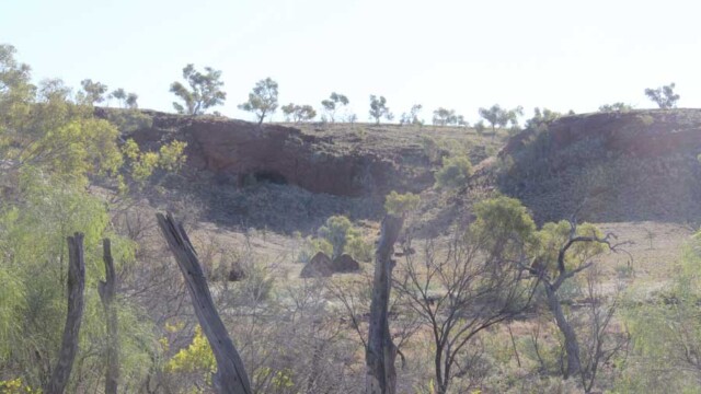 View of the rockshelter from the homestead