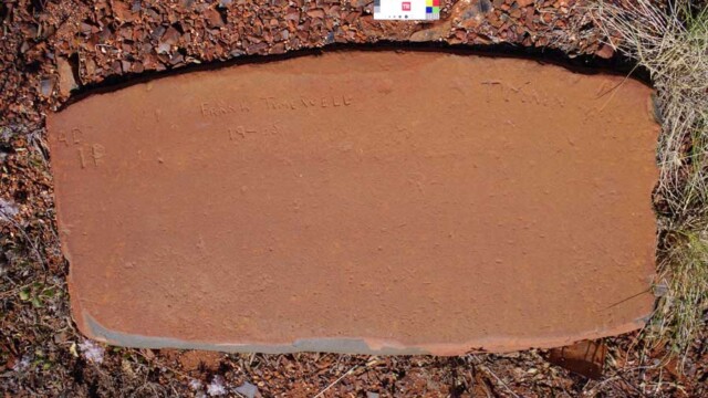 Dolerite slab at ration camp