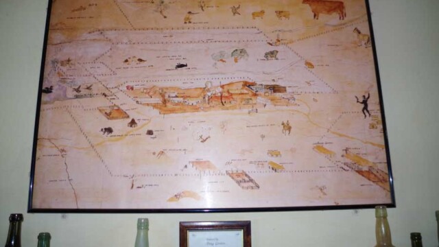 12 year old Doug Gordon, the station owner’s son, made this picture of life on the station in 1932